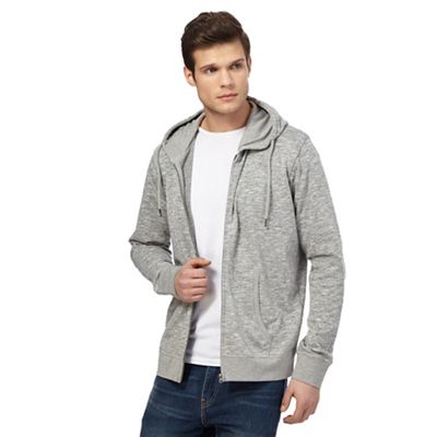 Grey zip through hoodie